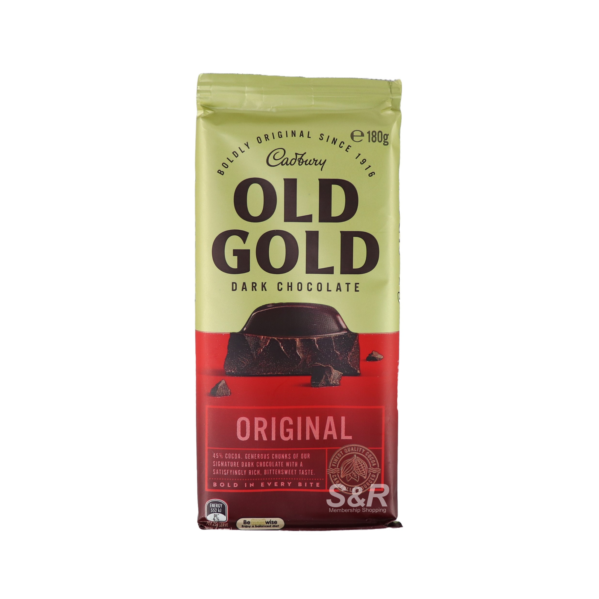 Cadbury Old Gold Original Dark Chocolate Bar 180g Cadbury Old Gold Original Dark Chocolate Bar 180g
